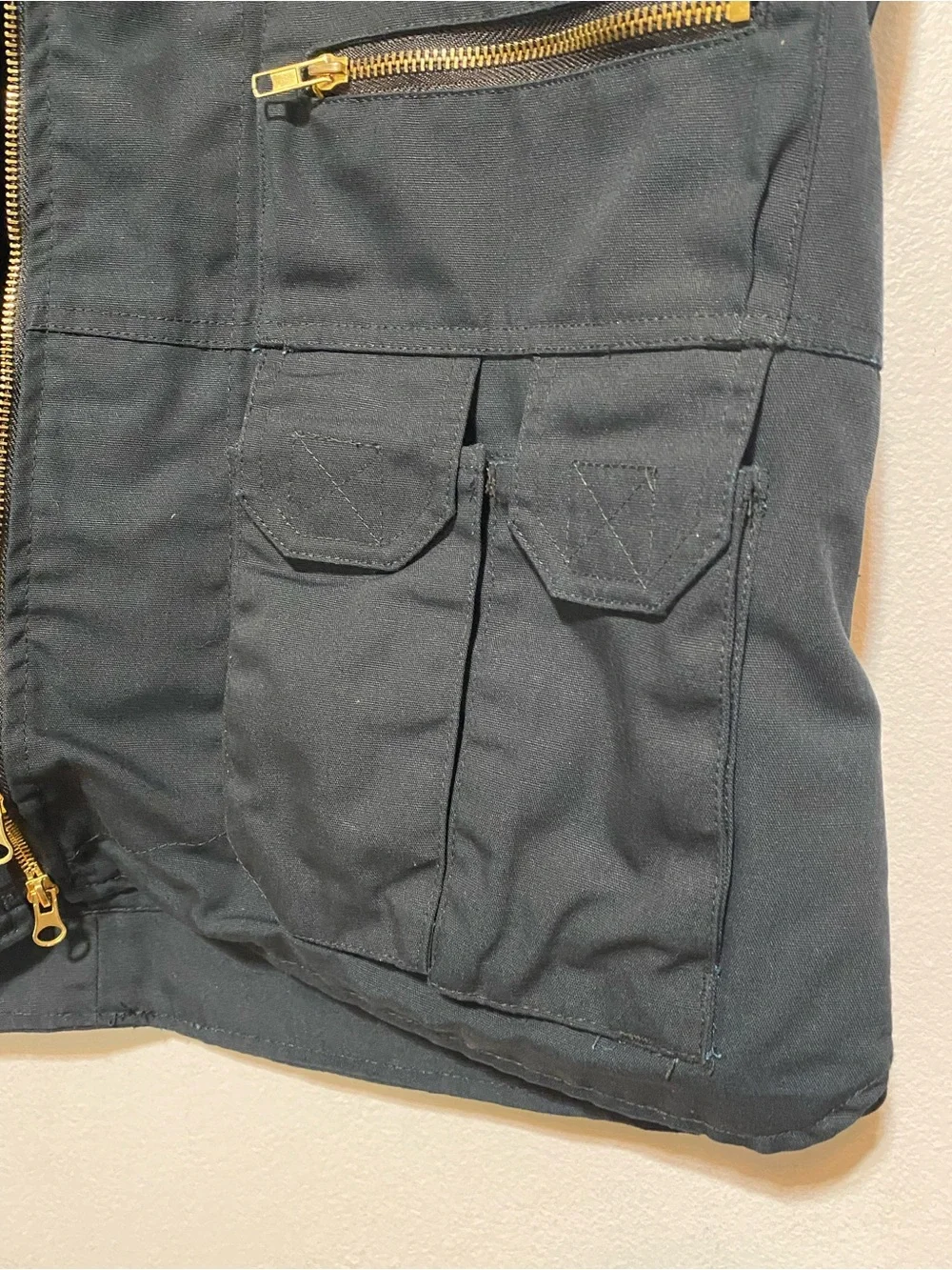 Tact Squad Tactical Vest Men's Large Black Utility Pockets Full Zip Tact Gear